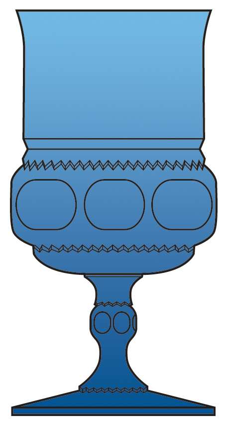 Color Crown Blue Water Goblet by Colony-1
