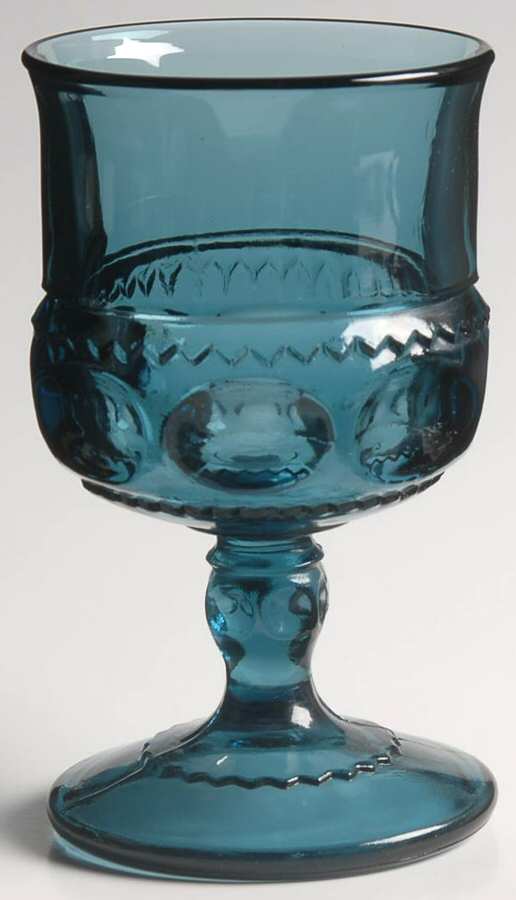 Color Crown Blue Wine Glass by Colony-1