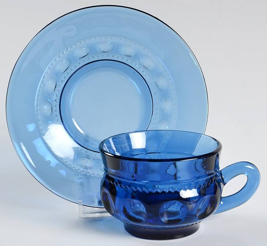 Color Crown Cobalt Cup & Saucer Set by Colony-1
