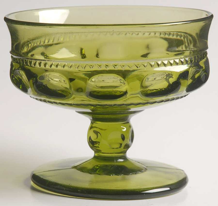 Color Crown Green Champagne/Tall Sherbet by Colony-1