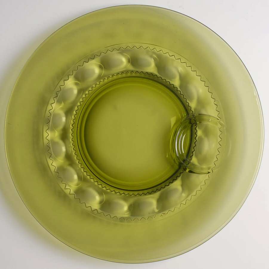 Color Crown Green Snack Plate No Cup by Colony-1