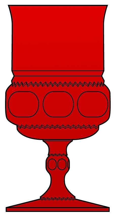 Color Crown Ruby Water Goblet by Colony-1