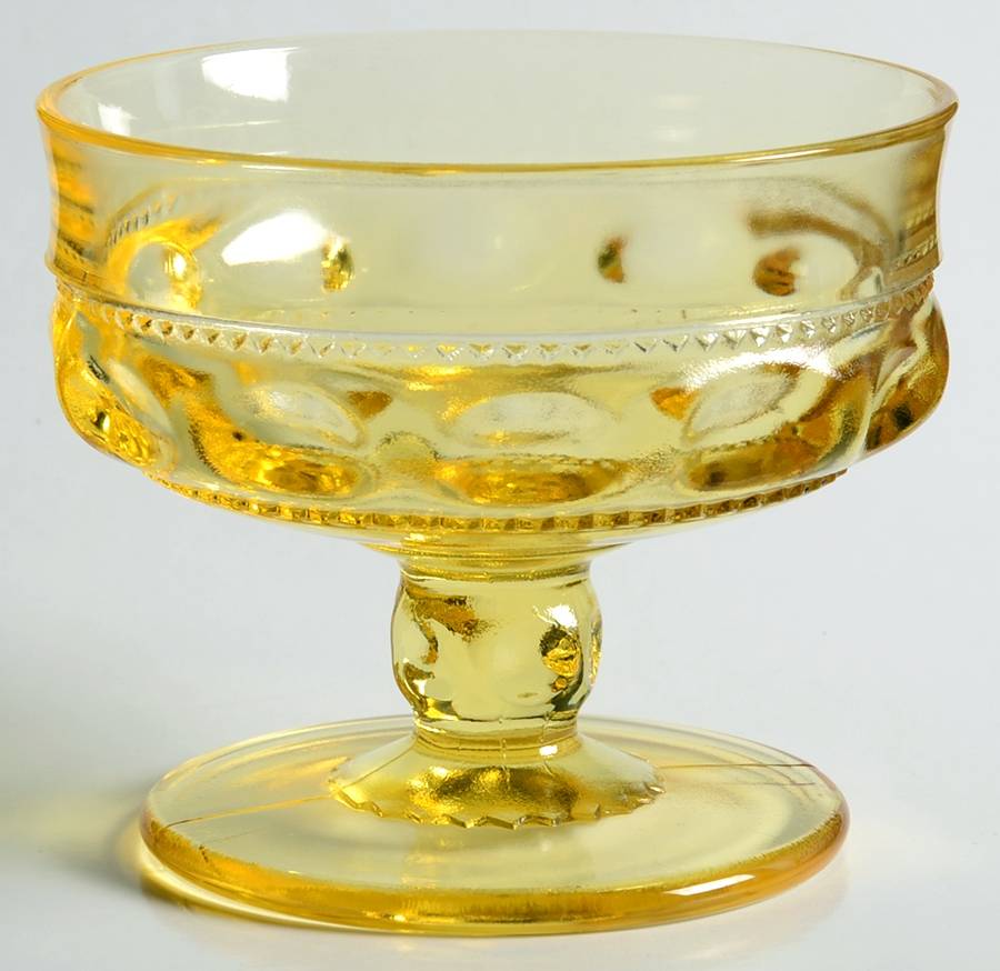 Color Crown Yellow (Topaz) Champagne/Tall Sherbet by Colony-1
