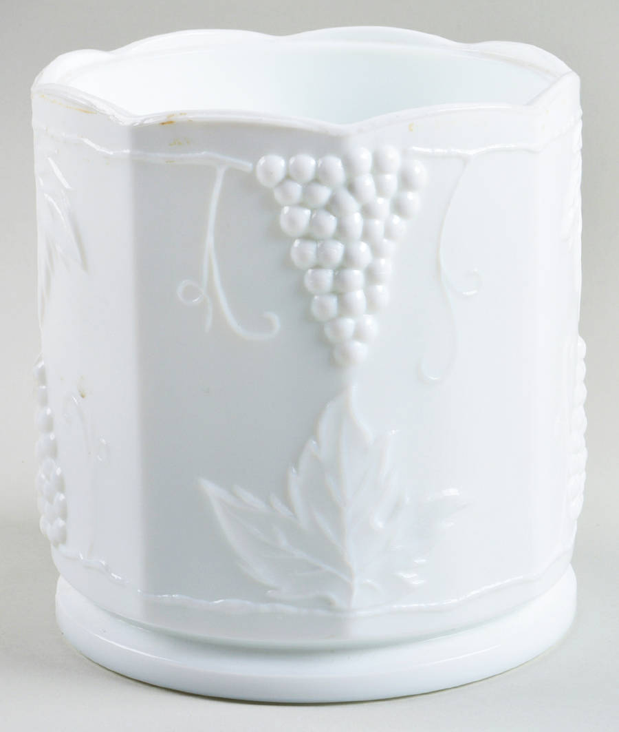 Harvest Milk Glass Medium Canister No Lid by Colony-1