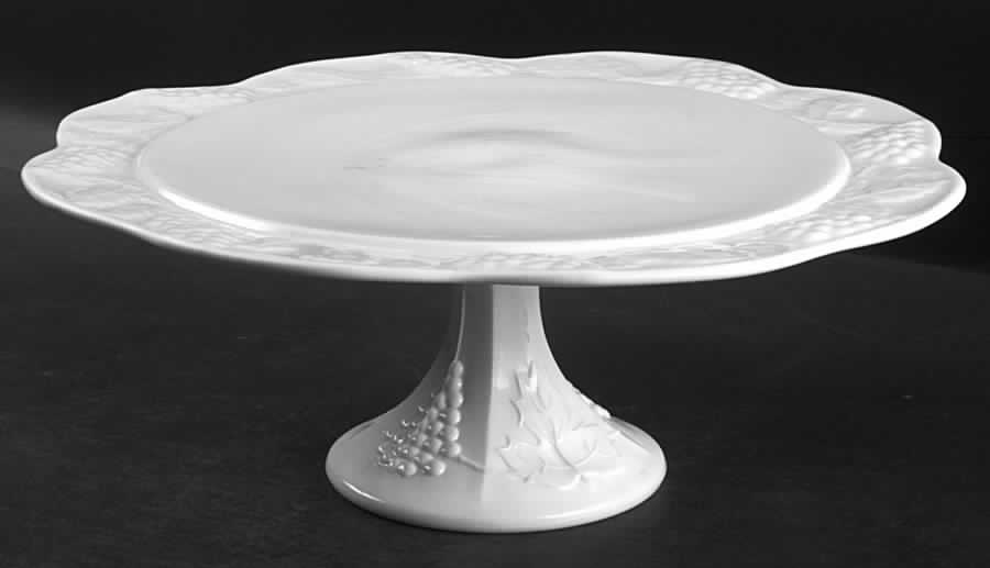 Harvest Milk Glass 13" Diameter Cake Stand/Pedestal by Colony-1