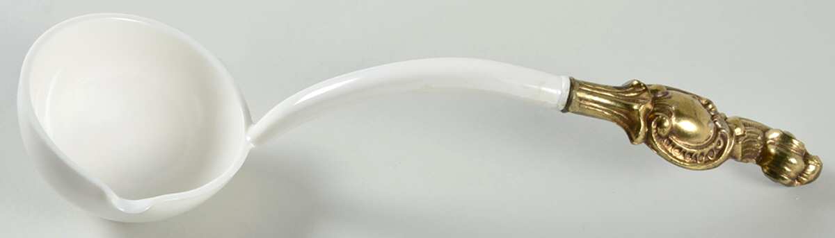 Harvest Milk Glass Ladle Only-Punch/Plastic/Gold by Colony-1