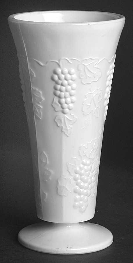 Harvest Milk Glass 7" Flower Vase by Colony-1