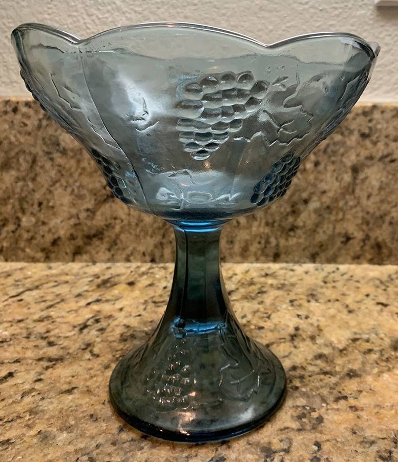 Harvest Carnival (Blue) Round Compote (Height X Width) by Colony-1
