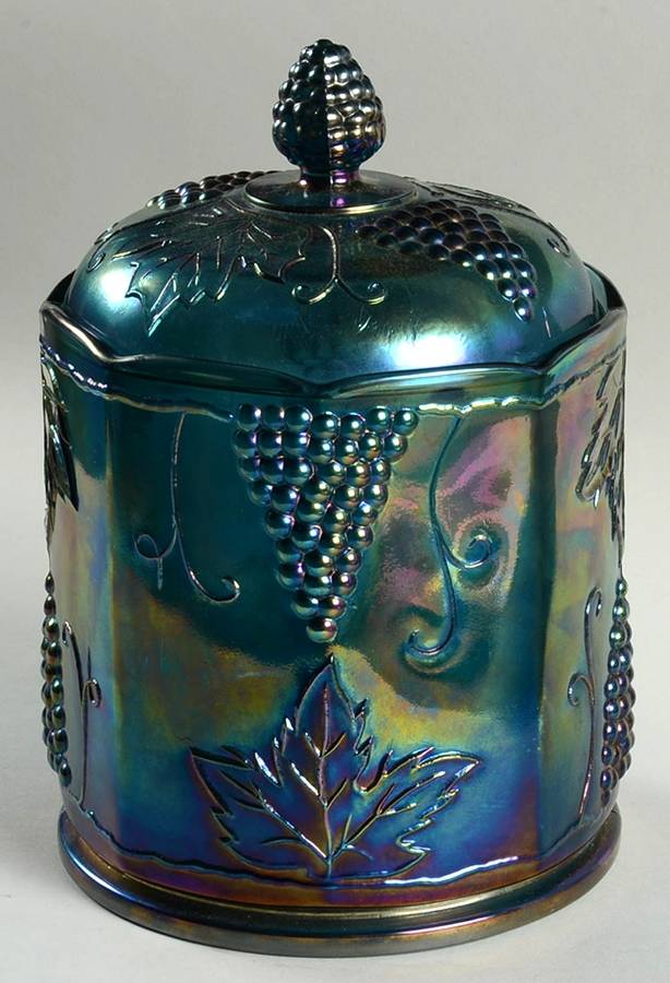 Harvest Carnival (Blue) Large Canister & Lid by Colony-1