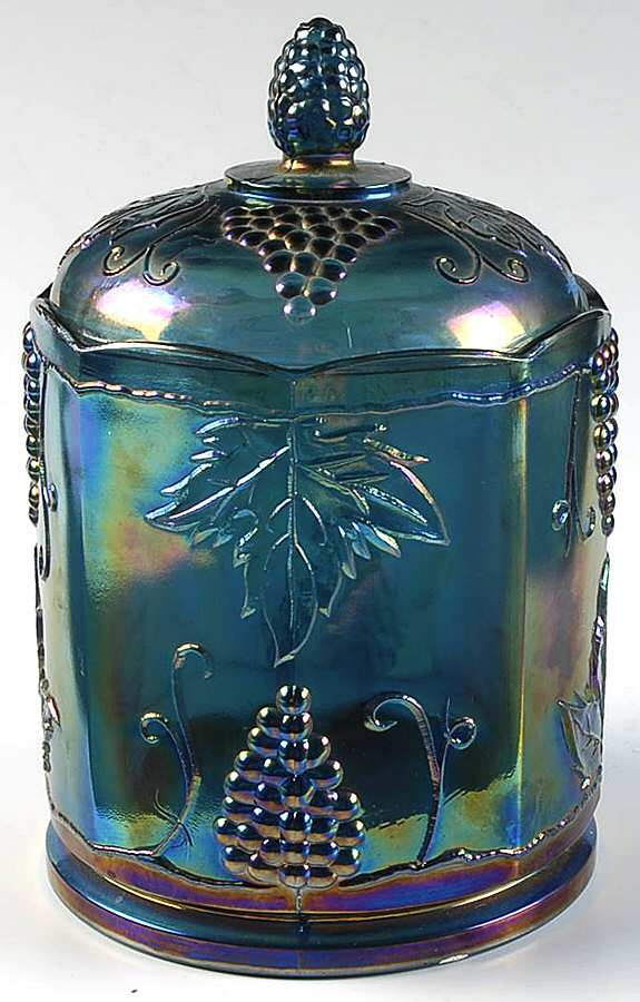 Harvest Carnival (Blue) Medium Canister & Lid by Colony-1