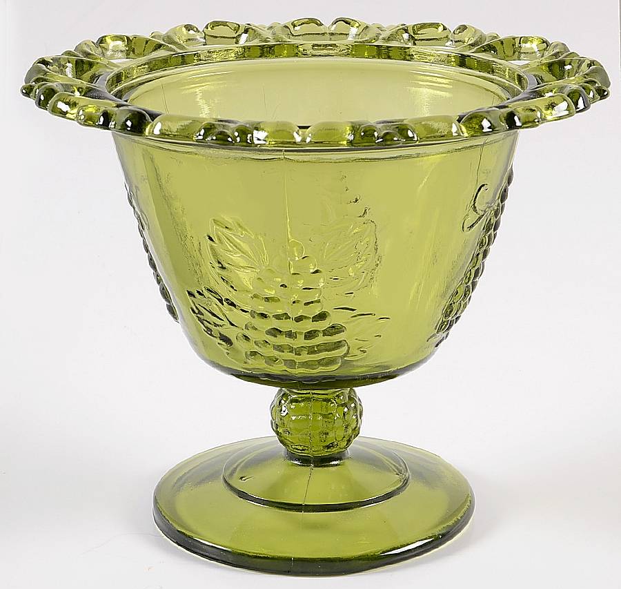 Harvest Green Footed Candy Dish No Lid by Colony-1