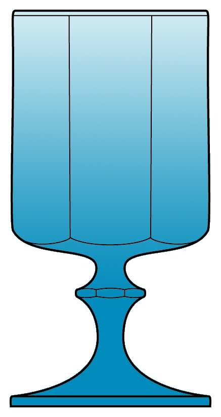 Nouveau Riviera Blue Water Goblet by Colony-1