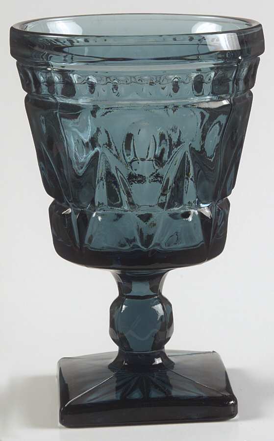 Park Lane Blue Water Goblet by Colony-1