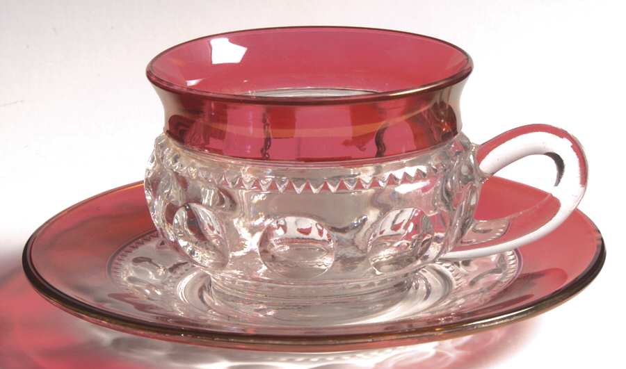 Ruby Crown Cup & Saucer Set by Colony-1