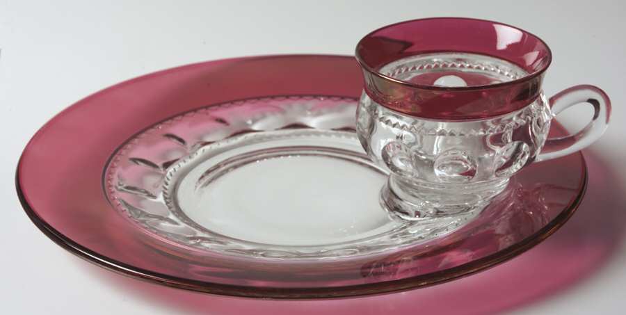 Ruby Crown Snack Plate & Cup Set by Colony-1