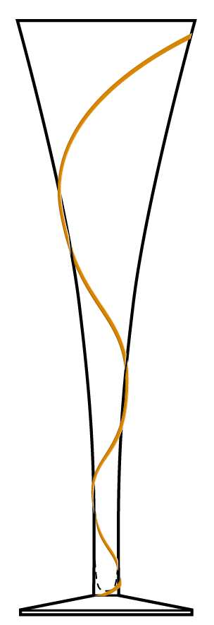 Tropez Gold Band Fluted Champagne by Colony-1