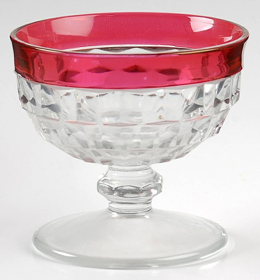 Whitehall Ruby Flash Crystal Champagne/Tall Sherbet by Colony-1