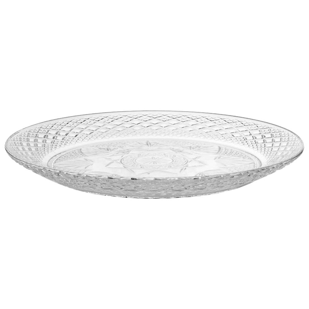 Antique Clear (No Knob, 6 Sided Stem) Dinner Plate by Cristal D'Arques - Durand-1