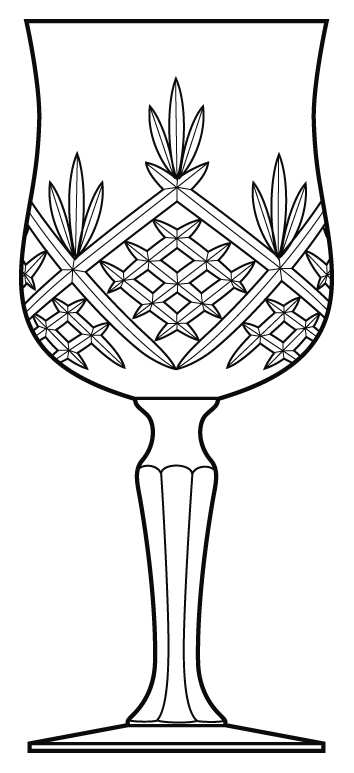 Azay Taille Luynes Water Goblet by Cristal D'Arques - Durand-1