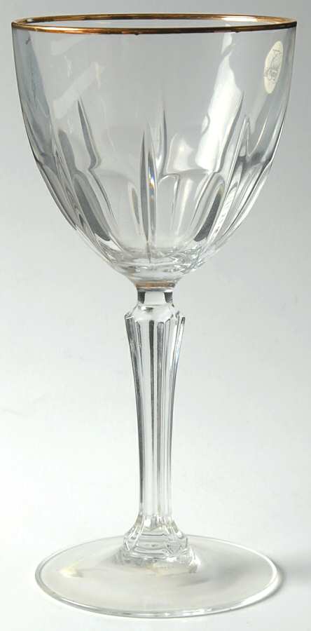 Bergerac (Gold Trim) Water Goblet by Cristal D'Arques - Durand-1