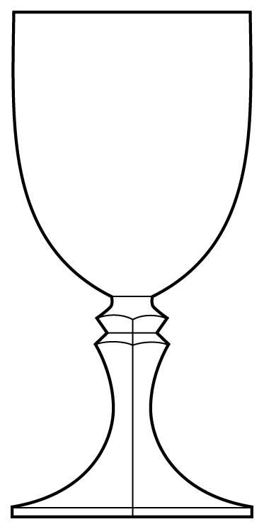 Biarritz Water Goblet by Cristal D'Arques - Durand-1
