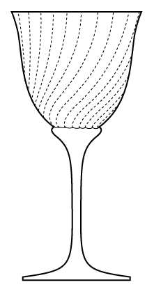 Carousel Water Goblet by Cristal D'Arques - Durand-1