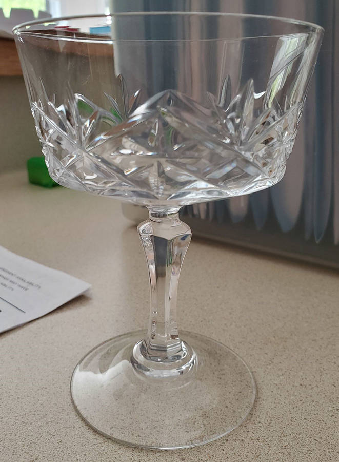 Chantilly Taille Beaugency Champagne/Tall Sherbet by Cristal D'Arques - Durand-1