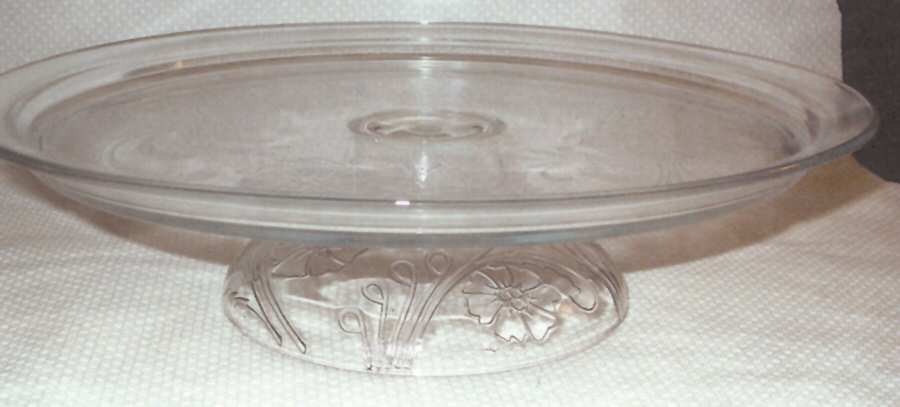 Dahlia Footed Cake Plate by Cristal D'Arques - Durand-1