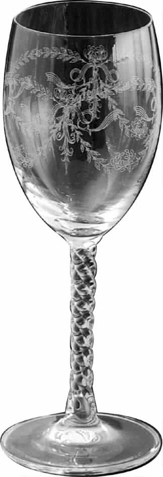 Fleury Gravure Venise Water Goblet by Cristal D'Arques - Durand-1