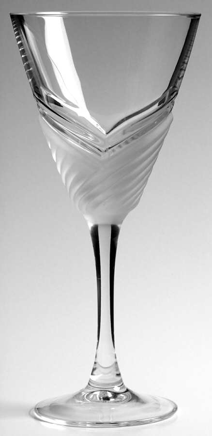 Fuseau Satin Water Goblet by Cristal D'Arques - Durand-1