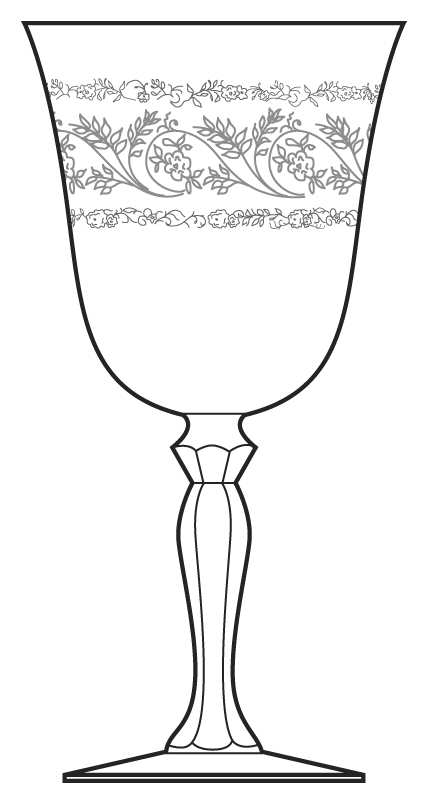 Issambres Water Goblet by Cristal D'Arques - Durand-1