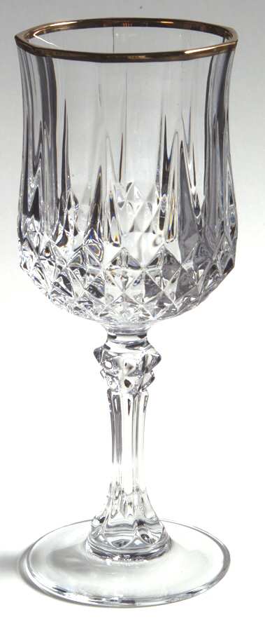 Longchamp Gold Wine Glass by Cristal D'Arques - Durand-1