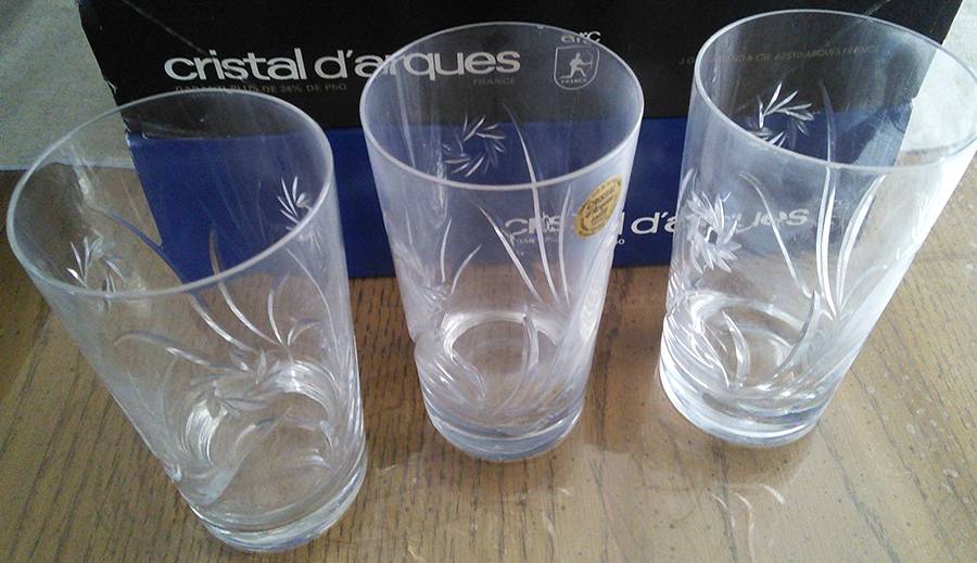 Lude Taille Loire Flat Tumbler by Cristal D'Arques - Durand-1