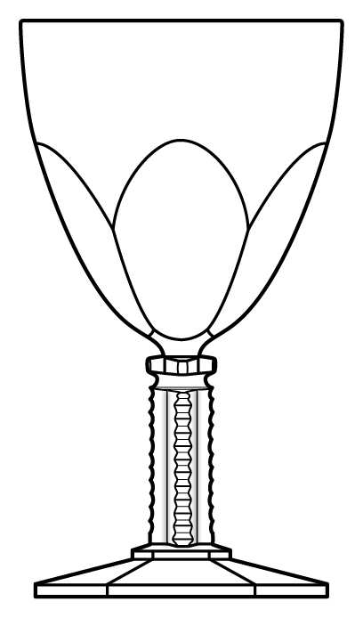 President Water Goblet by Cristal D'Arques - Durand-1