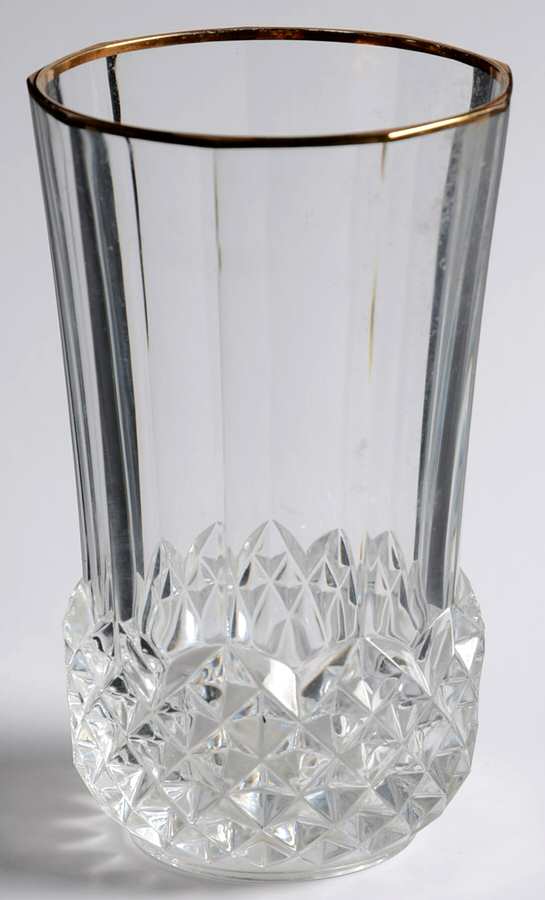 Valencay Gold 12 Oz Flat Tumbler by Cristal D'Arques - Durand-1