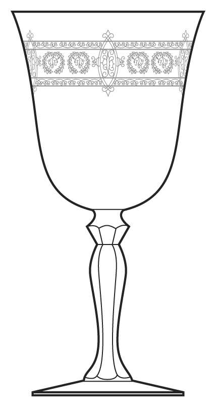 Villiers Miramar Water Goblet by Cristal D'Arques - Durand-1
