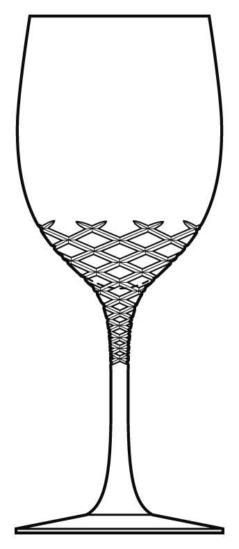 Vicomte Vannie Water Goblet by Cristal D'Arques - Durand-1