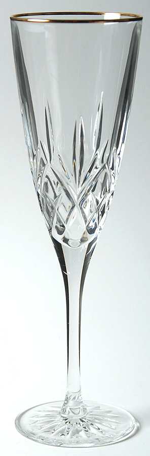 William Gold Fluted Champagne by Cristal D'Arques - Durand-1