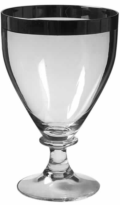 Lisa (Platinum Trim) Water Goblet by Corcoran-1