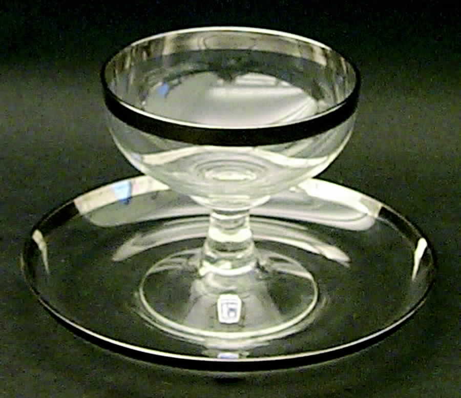 Lisa (Platinum Trim) Sherbet with Underplate by Corcoran-1
