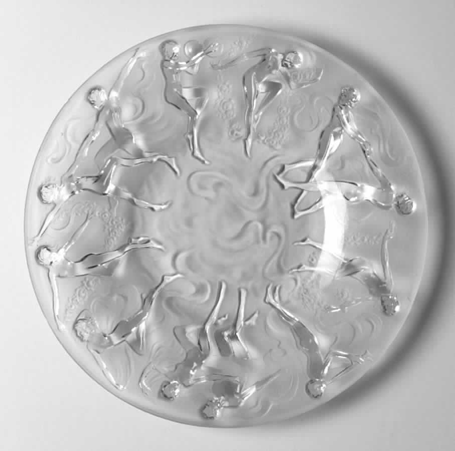 Martele' Clear (Frosted) Luncheon Plate by Consolidated-1