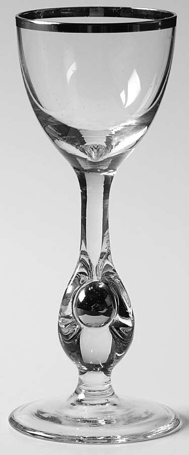 Atlas (Platinum Trim) Cordial Glass by Czechoslovakia-1