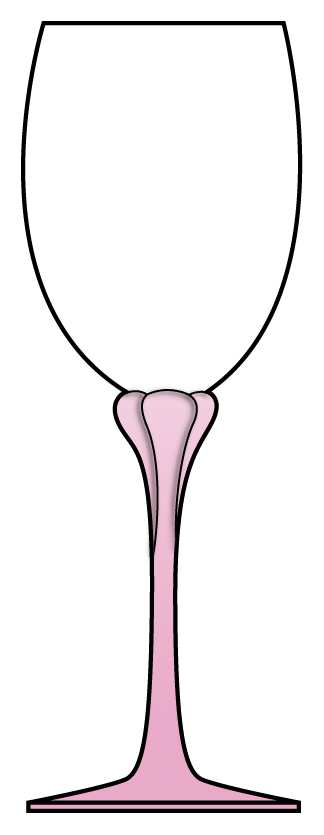 Veronese Rose Water Goblet by Cristal D'Arques - Durand-1