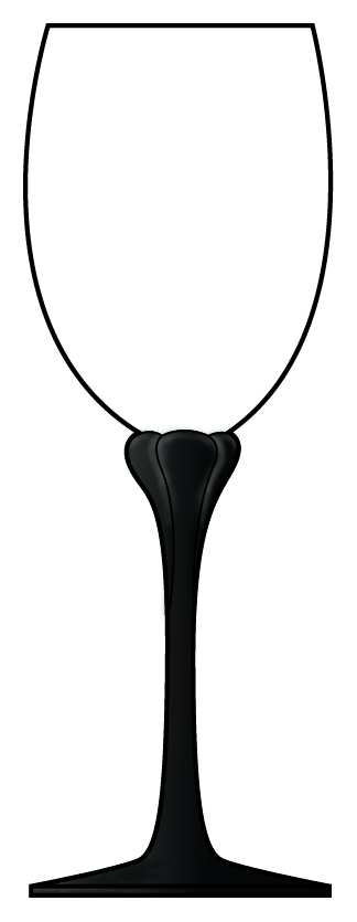 Veronese Black Water Goblet by Cristal D'Arques - Durand-1