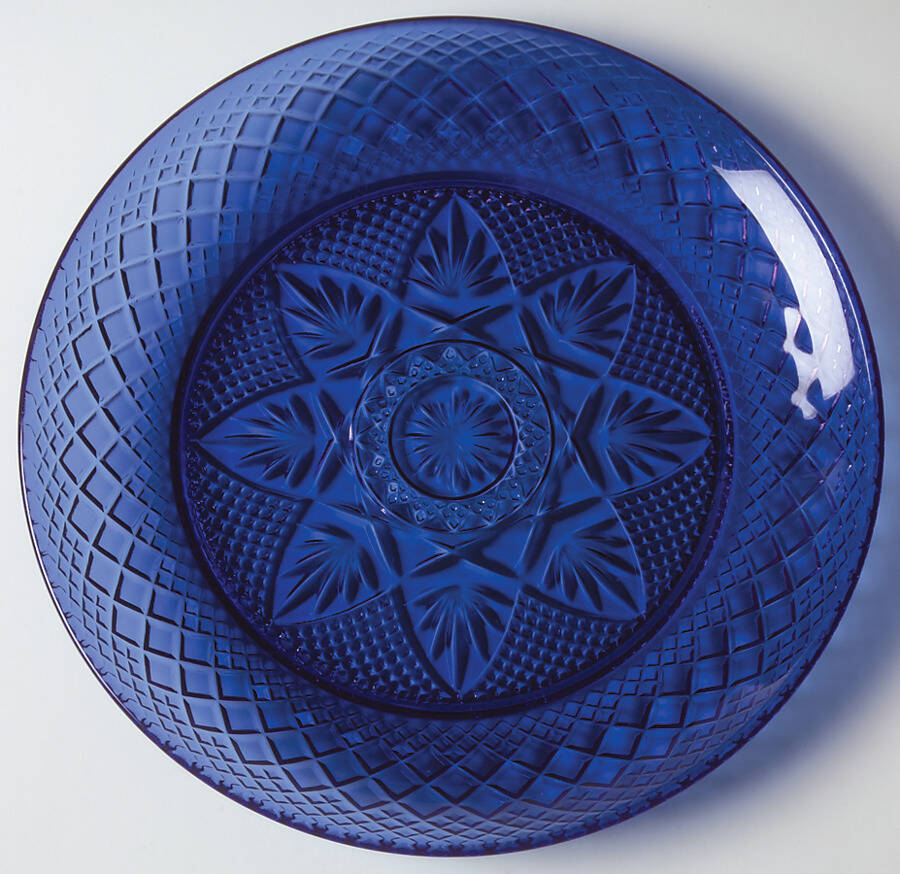 Antique Sapphire Blue Salad Plate by Cristal D'Arques - Durand-1