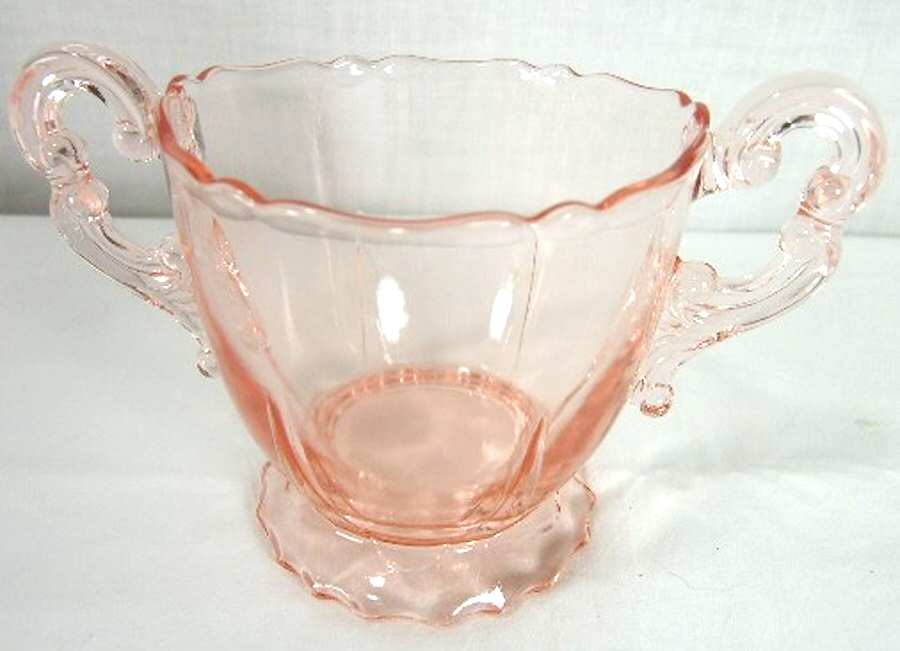 3400 Pink 3400/68 Open Footed Sugar by Cambridge-1