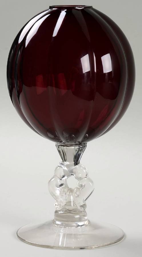 3400 Amethyst #3400/1236 8" Footed Ivy Vase by Cambridge-1