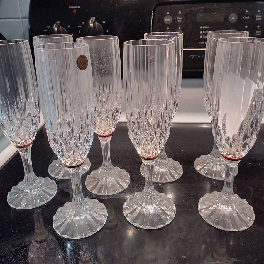 Bretagne Gold Millennium Fluted Champage by Cristal D'Arques - Durand-1