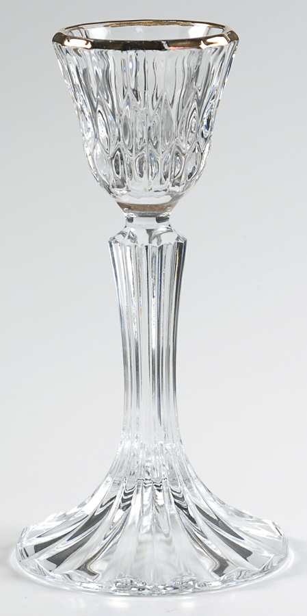 Bretagne Gold Single Light Candlestick by Cristal D'Arques - Durand-1
