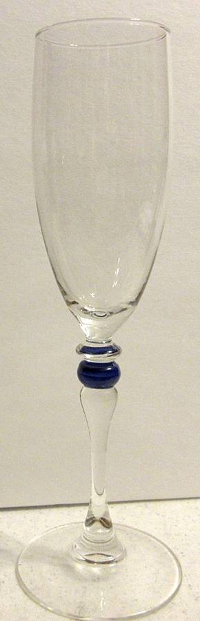 Cortina Blue Fluted Champagne by Cristal D'Arques - Durand-1